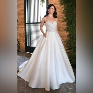 Essense of Australia Size 14 FULL BALLGOWN WEDDING DRESS